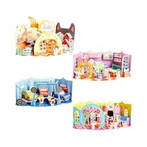 Quebra-Cabeça 3D De Papel Para Meninas De 5 a 7 Anos, Casa De Desenho Animado, Brinquedo