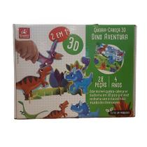 Quebra-Cabeça 3D Dino Aventura 28 Peças 2648 - Brinc. de Criança