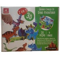 Quebra Cabeça 3D Dino Aventura Brincadeira de Criança