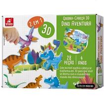 Quebra Cabeça 3D Dino Aventura Brincadeira de Criança Quebra Cabeça 3D Dino Aventura Brincadeira de Criança