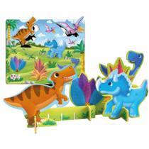 Quebra-Cabeça 3D Dino Aventura Madeira 2648 Brincadeira Quebra-Cabeça 3D Dino Aventura Madeira 2648 Brincadeira