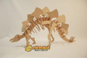 Quebra-Cabeça 3D DINOSSAURO ESTEGOSSAURO 44 peças em MDF - DINOBRINQUE