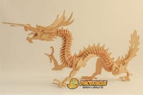 Quebra-Cabeça 3D DRAGÃO ORIENTAL 149 peças em MDF - DINOBRINQUE