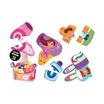 Quebra cabeça 3d dupla face meus cuidados - brincadeira de criança 3423