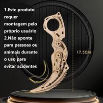 Quebra-Cabeça 3D em MDF - Karambit Montagem Decorativa e Desafio Intelectual MEGA SOUTIMES Quebra-Cabeça 3D em MDF - Karambit Montagem Decorativa e Desafio Intelectual MEGA SOUTIMES