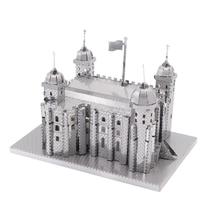Quebra-Cabeça 3D em Metal Torre de Londres ou Jardim de Suzhou, Cortado a Laser para Crianças e Adultos Quebra-Cabeça 3D em Metal Torre de Londres ou Jardim de Suzhou, Cortado a Laser para Crianças e Adultos