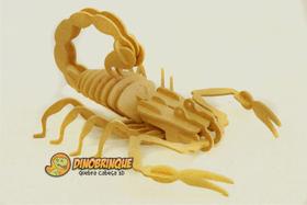 Quebra-Cabeça 3D ESCORPIÃO 33 peças em MDF - DINOBRINQUE