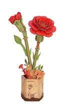 Quebra-cabeça 3D Flor de madeira Rowood Artifical Flower Red Cravo