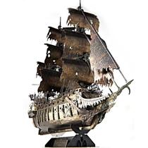Quebra-Cabeça 3D Flying Dutchman em Metal - Kit DIY com Corte a Laser para Crianças