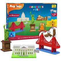 Quebra-cabeça 3D Imagimake Mapology Monuments of USA Kids 5-7 anos