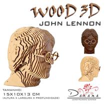 Quebra Cabeça 3D John Lennon Decoração Ornamento Enfeite