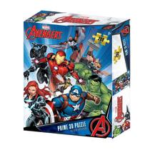 Quebra-Cabeça 3D Os Vingadores Zipper Box 200 Peças Multilaser - BR1313 Quebra-Cabeça 3D Os Vingadores Zipper Box 200 Peças Multilaser - BR1313