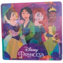 Quebra Cabeça 3D Princesas Disney Ariel Mulan Jasmine 48 Pçs