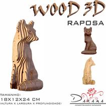 Quebra cabeça 3d raposa decoração ornamento enfeite Quebra cabeça 3d raposa decoração ornamento enfeite