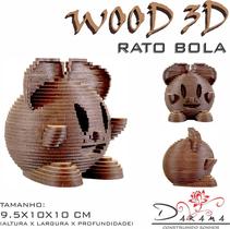 Quebra Cabeça 3D Rato Bola Decoração Ornamento Enfeite