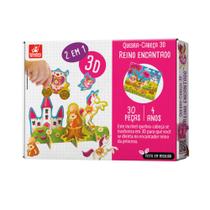 Quebra-Cabeça 3D Reino Encantado - 30 Peças - Brincadeira de Criança Quebra-Cabeça 3D Reino Encantado - 30 Peças - Brincadeira de Criança
