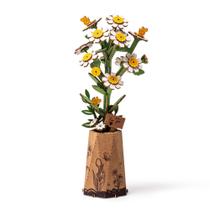Quebra-cabeça 3D ROBOTIME de camomila de flores artificiais de madeira para adultos Quebra-cabeça 3D ROBOTIME de camomila de flores artificiais de madeira para adultos