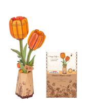 Quebra-cabeça 3D ROBOTIME Orange Tulip TW081 Wooden Flower Craft Quebra-cabeça 3D ROBOTIME Orange Tulip TW081 Wooden Flower Craft