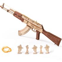 Quebra-cabeça 3D ROKR Rubber Bands Gun, modelo AK-47 para adultos