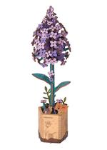 Quebra-cabeça 3D Rowood Artifical Flower Craft Kit lilás para adultos