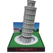 Quebra Cabeça 3D Torre de Pisa Inclinada Colagem Papercraft Miniatura Maquete HAS Brasil