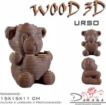 Quebra cabeça 3d urso coração decoração ornamento enfeite Quebra cabeça 3d urso coração decoração ornamento enfeite