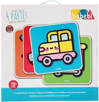 Quebra-cabeça 4 partes - transportes