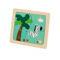 Quebra Cabeça 4 Peças Zebra - Dican