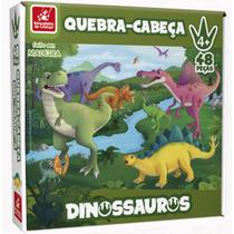 Quebra-cabeça 48 peças dinossauro brincadeira de criança bdc