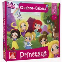 Quebra-cabeça 48 peças princesa brincadeira de criança bdc