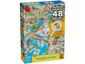 Quebra-cabeça 48 Peças Puzzle Gigante - Passeio no Zoo Grow Quebra-cabeça 48 Peças Puzzle Gigante - Passeio no Zoo Grow