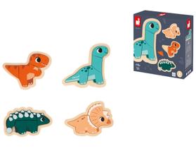 Quebra-cabeça 5 Peças Dinossauro Encaixa-Formas