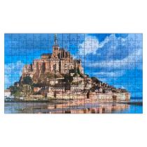 Quebra-cabeça 500 pç jigsaw puzzle abadia monte saint michel