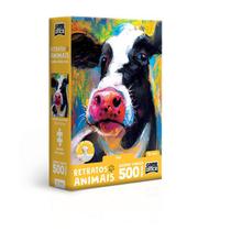 Quebra-cabeça 500 pçs nano Retratos Animais Vaca - Toyster