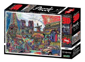 Quebra-cabeça 500 Peças 3D Modelo Paris Multikids - BR1056