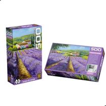 Quebra cabeça 500 peças - campos de lavanda da grow