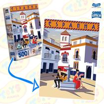 Quebra-cabeça 500 Peças Cartões Postais Da Europa: Espanha - Game Office