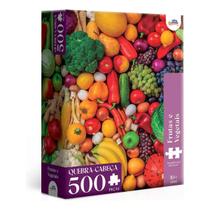 Quebra-Cabeça 500 peças Frutas e Vegetais - Novo Papel Quebra-Cabeça 500 peças Frutas e Vegetais - Novo Papel