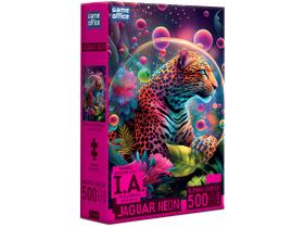 Quebra-cabeça 500 Peças Jaguar Neon Game Office - Toyster Brinquedos