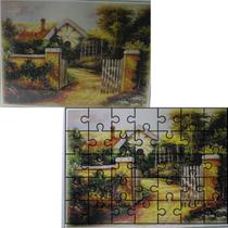 Quebra-cabeça 500 peças jogsaw puzzle casa portao
