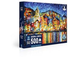 Quebra Cabeça 500 Peças Leonid Afremov Cidade À Noite No Porto Toyster 002962