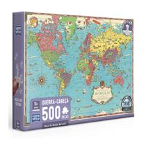 Quebra-cabeça 500 Peças Mapa do Mundo Mercator - Toyster