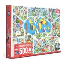 Quebra cabeça 500 peças mundo das flores game office toyster