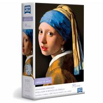 Quebra Cabeça 500 Peças Nano Obras De Arte Vermeer Moça Com Brinco De Pérola Clássico