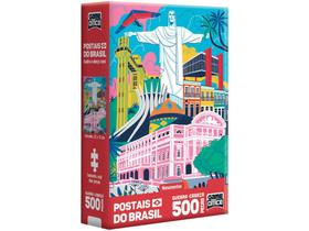 Quebra-cabeça 500 Peças Postais do Brasil - Game Office Monumentos Toyster