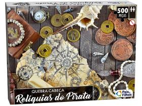Quebra-Cabeça 500 peças Relíquias do Pirata - Pais e Filhos Quebra-Cabeça 500 peças Relíquias do Pirata - Pais e Filhos