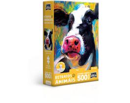 Quebra-cabeça 500 Peças Retratos Animais Vaca nano