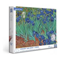 Quebra cabeça 500 peças van gogh lírios game arte office toyster