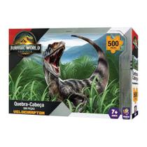 Quebra-cabeça 500 peças Velociraptor Jurassic World Rebirth Mimo Toys - 2099 Quebra-cabeça 500 peças Velociraptor Jurassic World Rebirth Mimo Toys - 2099