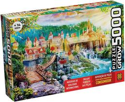 Quebra-Cabeça 5000 Peças Vila Encantada - Grow 3949 Quebra-Cabeça 5000 Peças Vila Encantada - Grow 3949